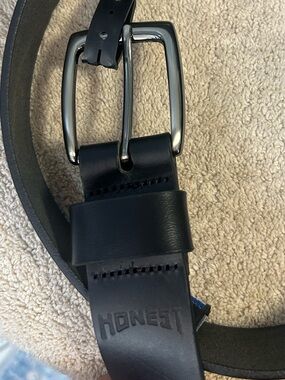 HONEST by Brighton men’s leather belt. NWOT. Black size 42